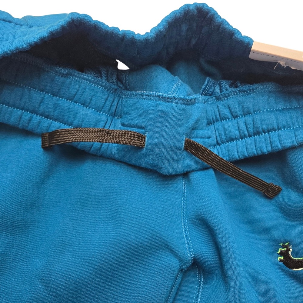 Nike Kids Medium Loose Fit Basketball Snap Button Sweatpants Marina Blue Elastic - Picture 3 of 15